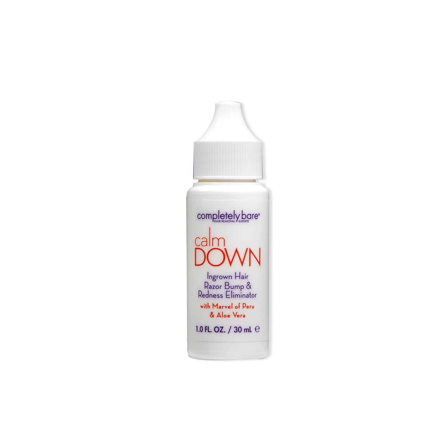 Completely Bare Calm Down Ingrown Hair, Razor Bump & Redness Eliminator, 30 ml