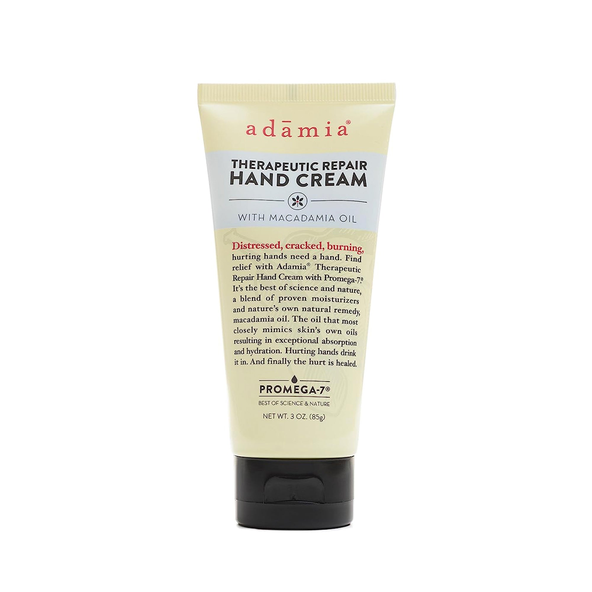 Adamia Therapeutic Repair Hand Cream with Macadamia Nut Oil 3 oz