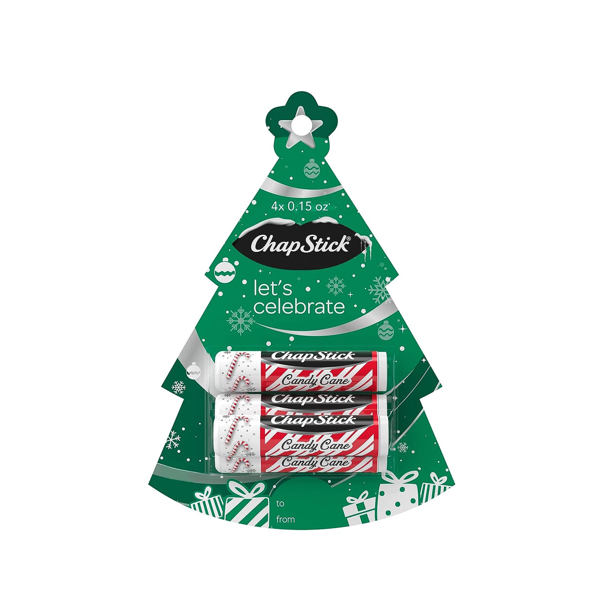 ChapStick Holiday Edition - Bálsamo labial para el cuidado de los labios, 0,15 oz (paquete de 4) 
