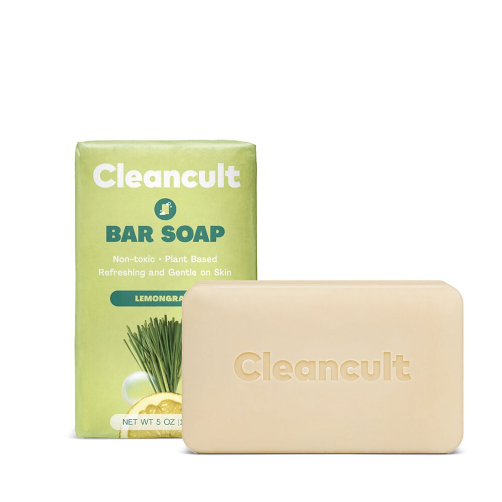 Cleancult Soap Bar, Leaves Skin Smooth and Clean, Sustainable Soap Bars for Cleansing and Hydration for Hand, Face and Body, 4 Count