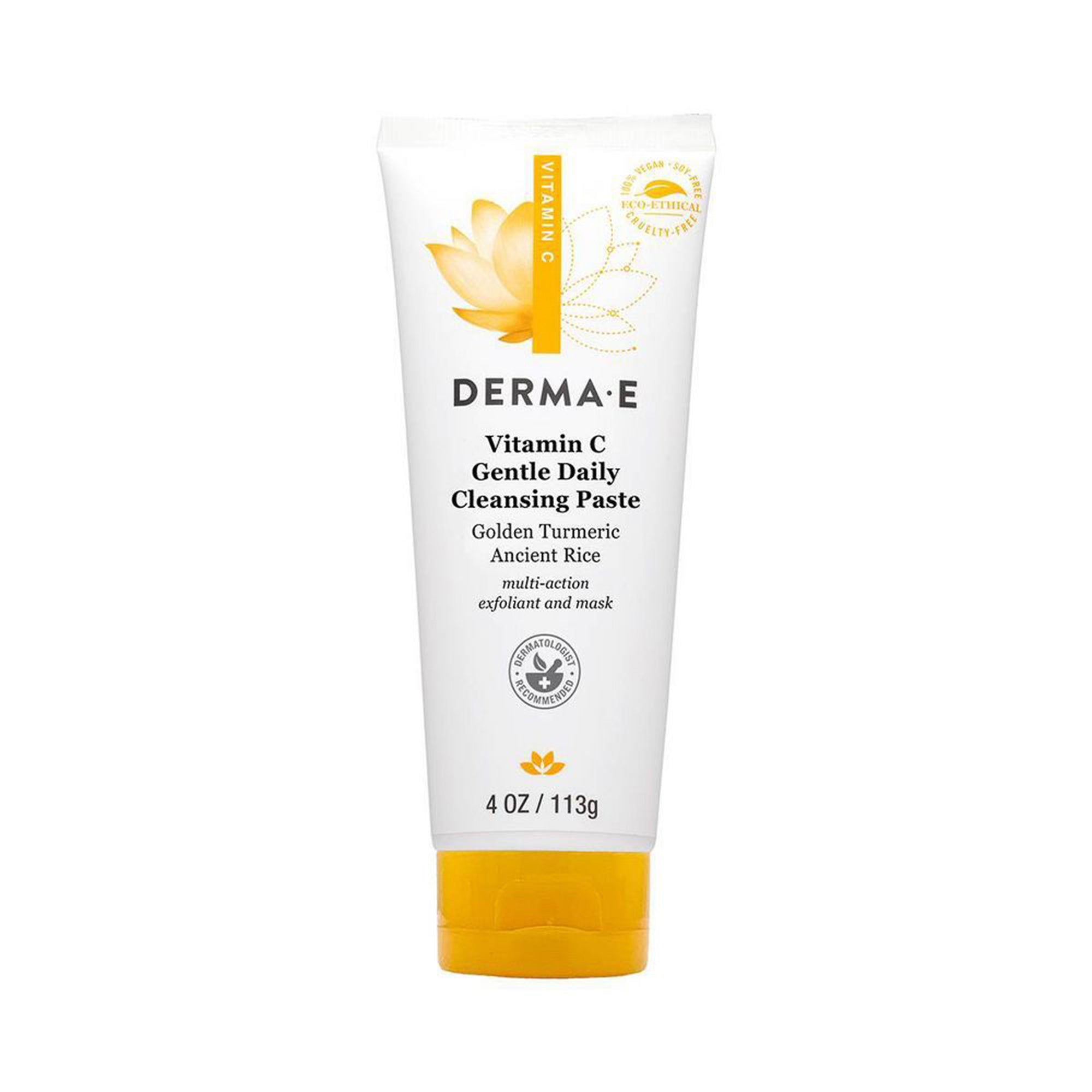 Derma-e Vitamina C Pasta Limpiadora Diaria Suave 4 oz