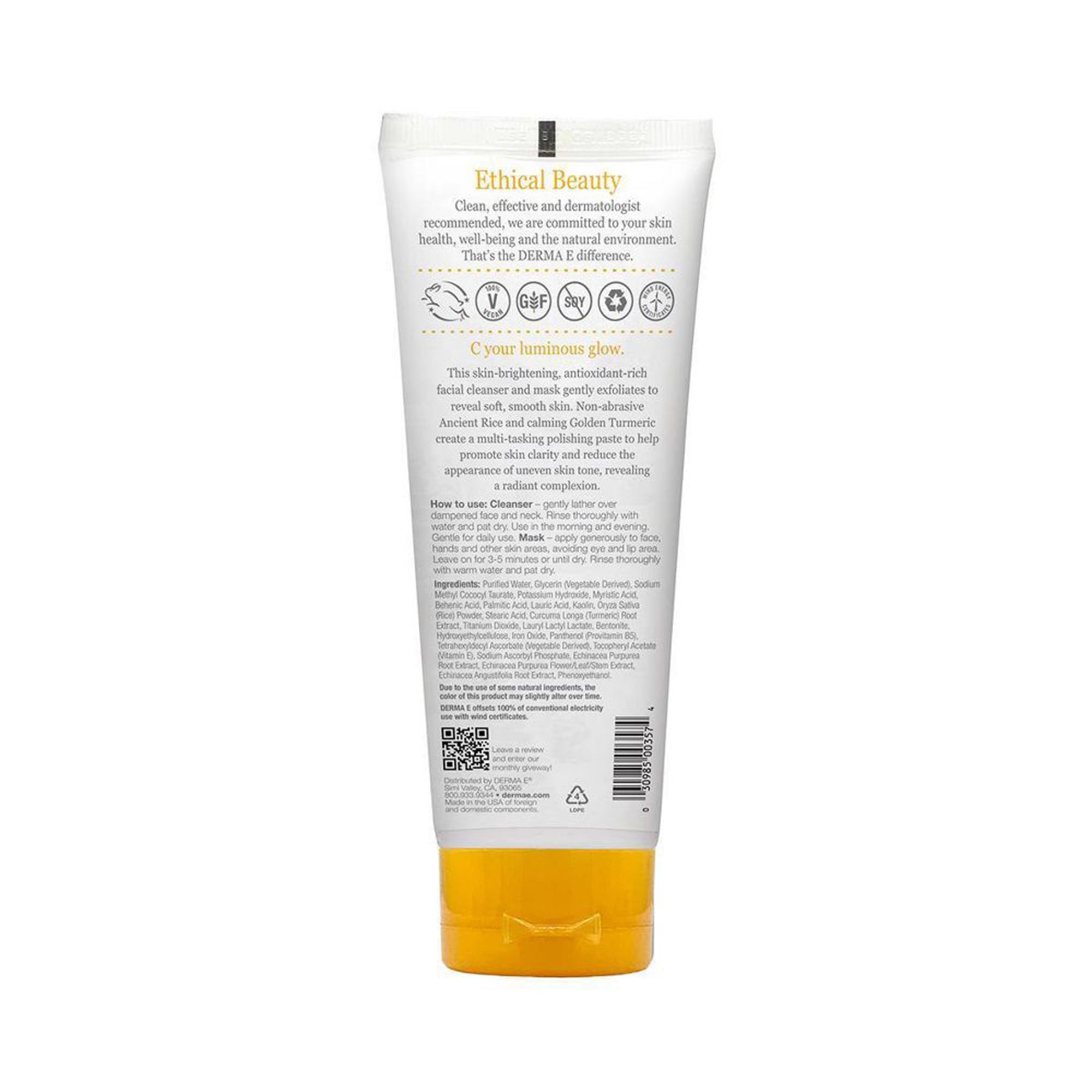 Derma-e Vitamin C Gentle Daily Cleansing Paste 4 oz