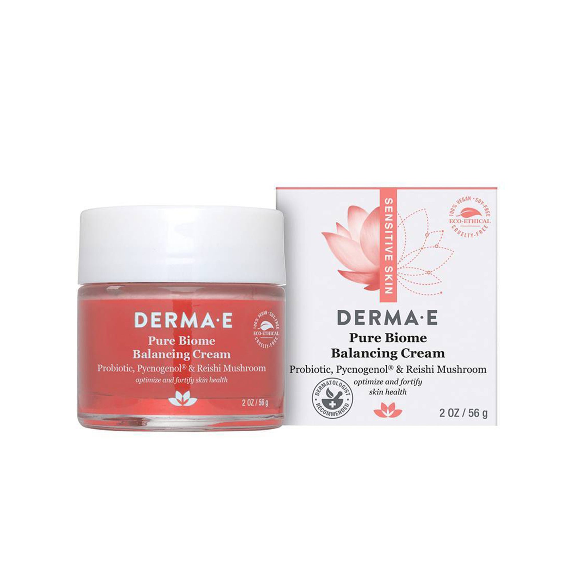 Derma e Pure Biome Face Moisturizing Cream, 2 fl oz