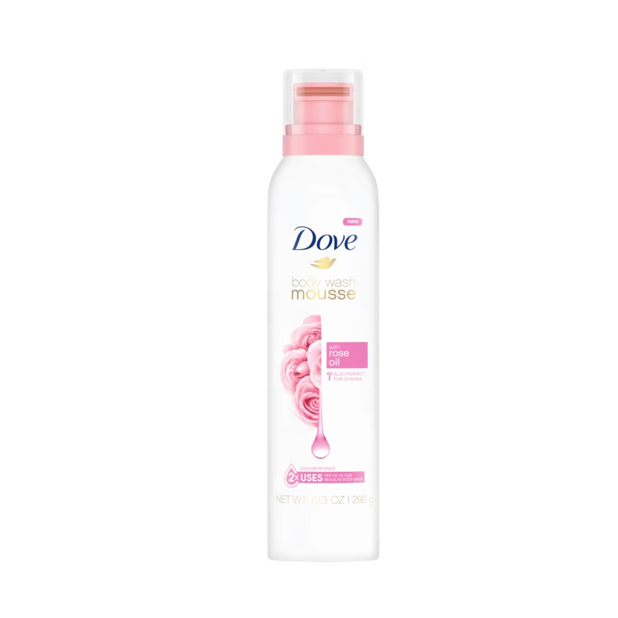 Dove Rose Oil Shower and Shave Foaming Mousse, 10.3 oz