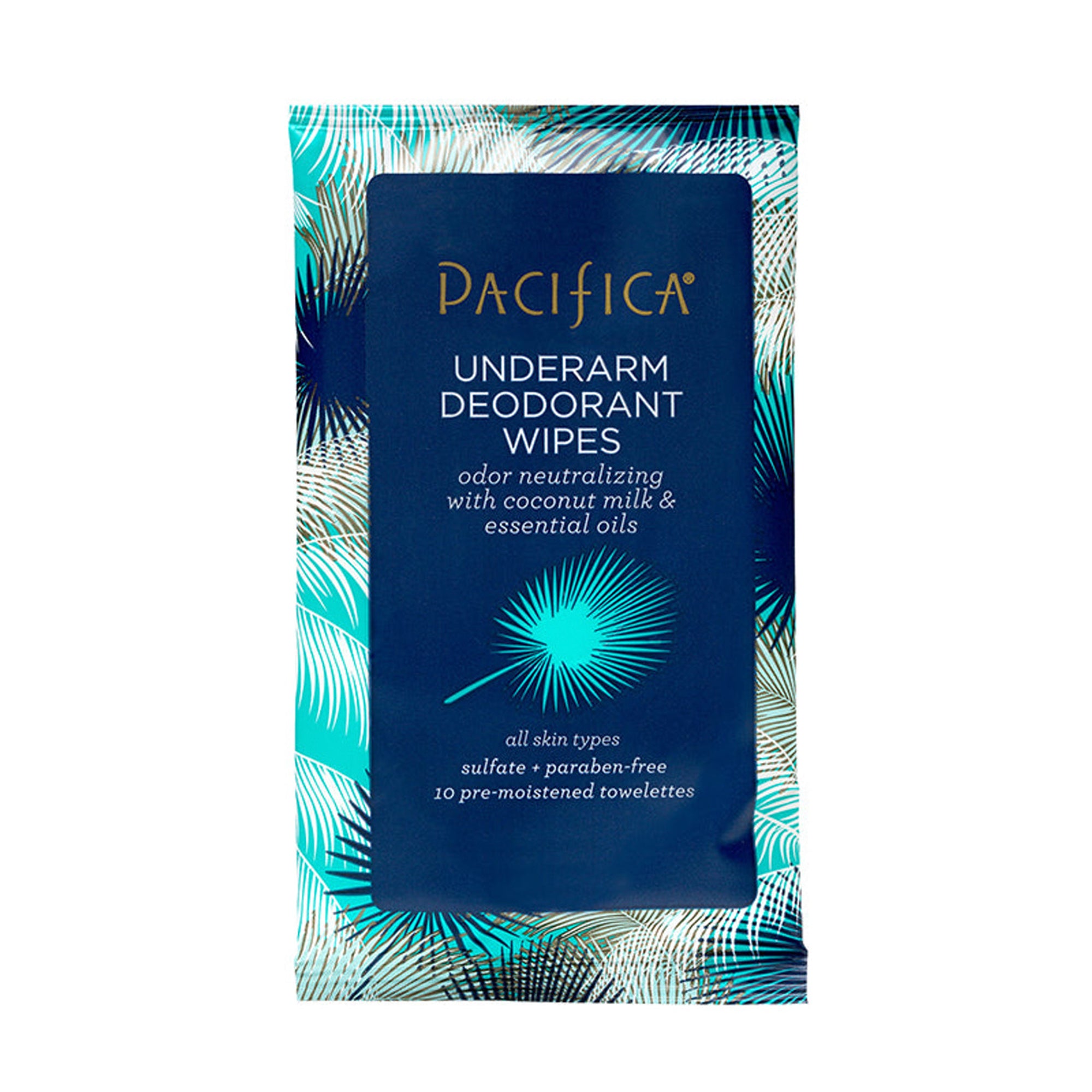 Pacifica Coconut Milk & Essential Oils Underarm Deodorant Wipes 10 ct