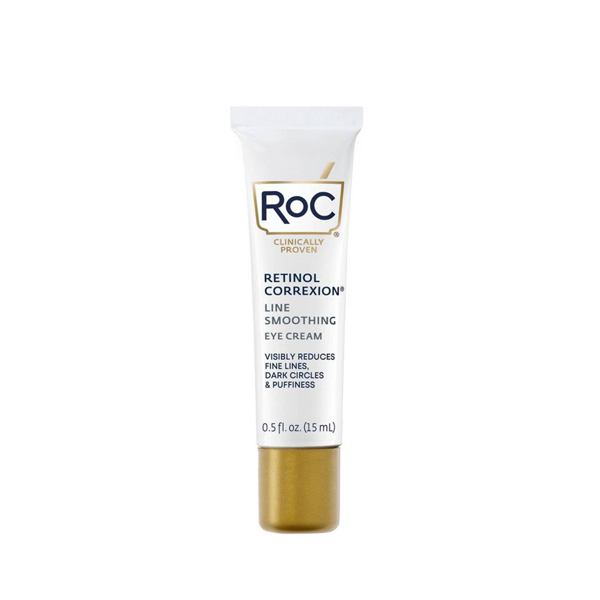 RoC Retinol Correxion Line Smoothing Anti-Aging Wrinkle Eye Cream for Dark Circles and Puffy Eyes, 0.5 fl oz