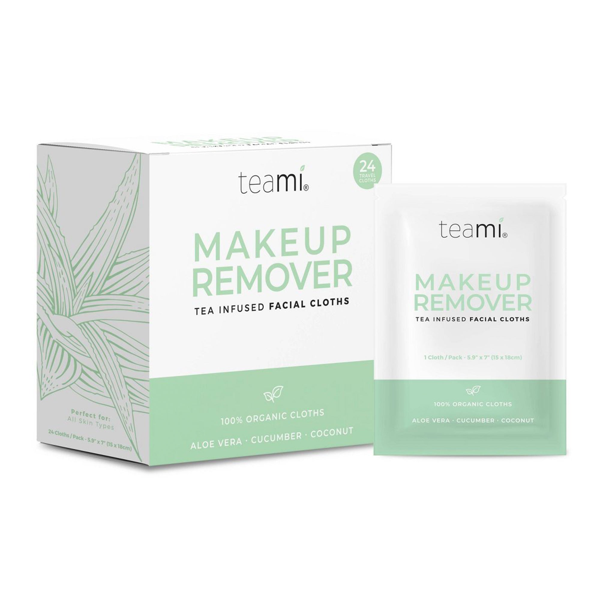 Teami Makeup Remover Wipes, 24ct