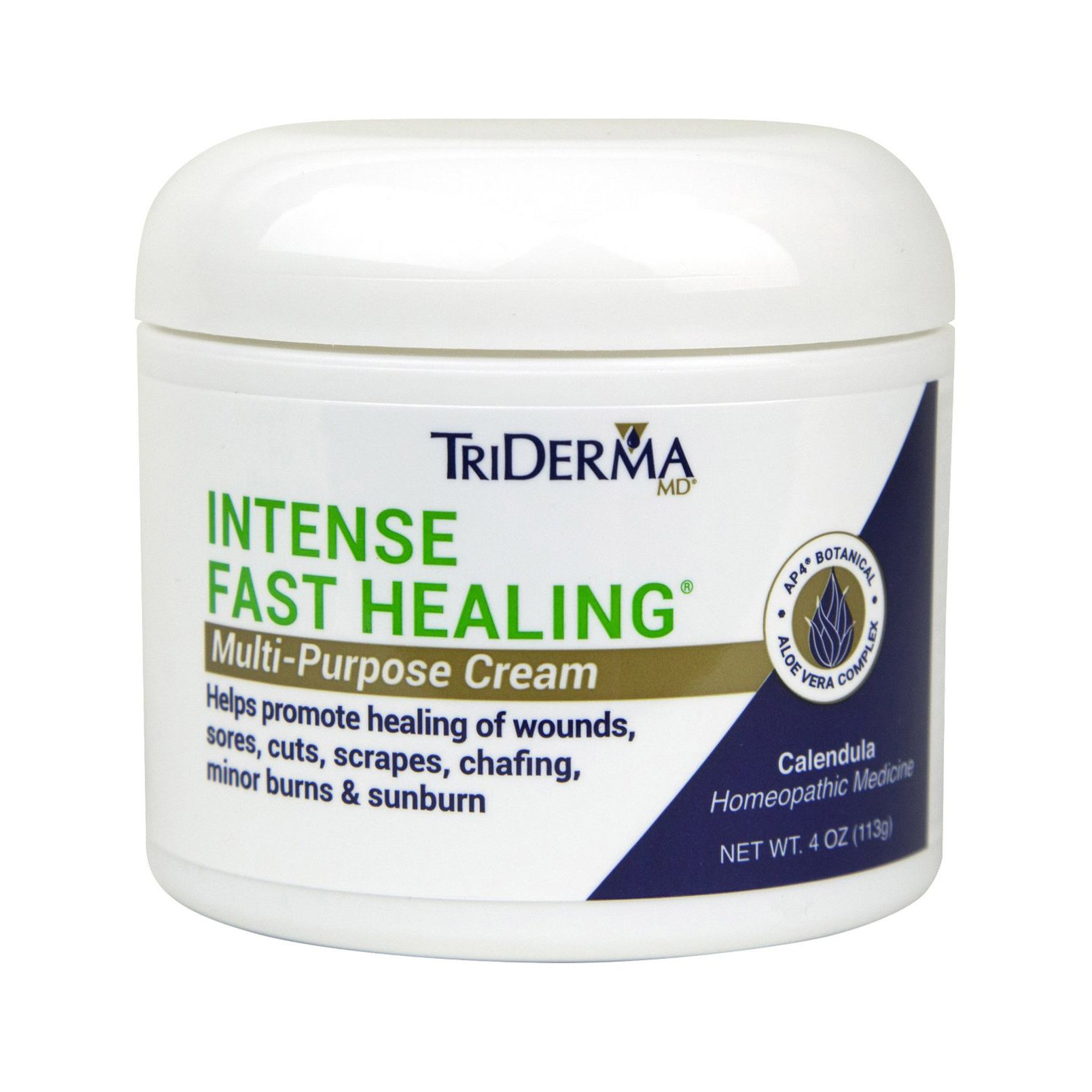 TriDerma MD Intense Fast Healing Unscented Hand and Body Moisturizer Cream, 4 oz