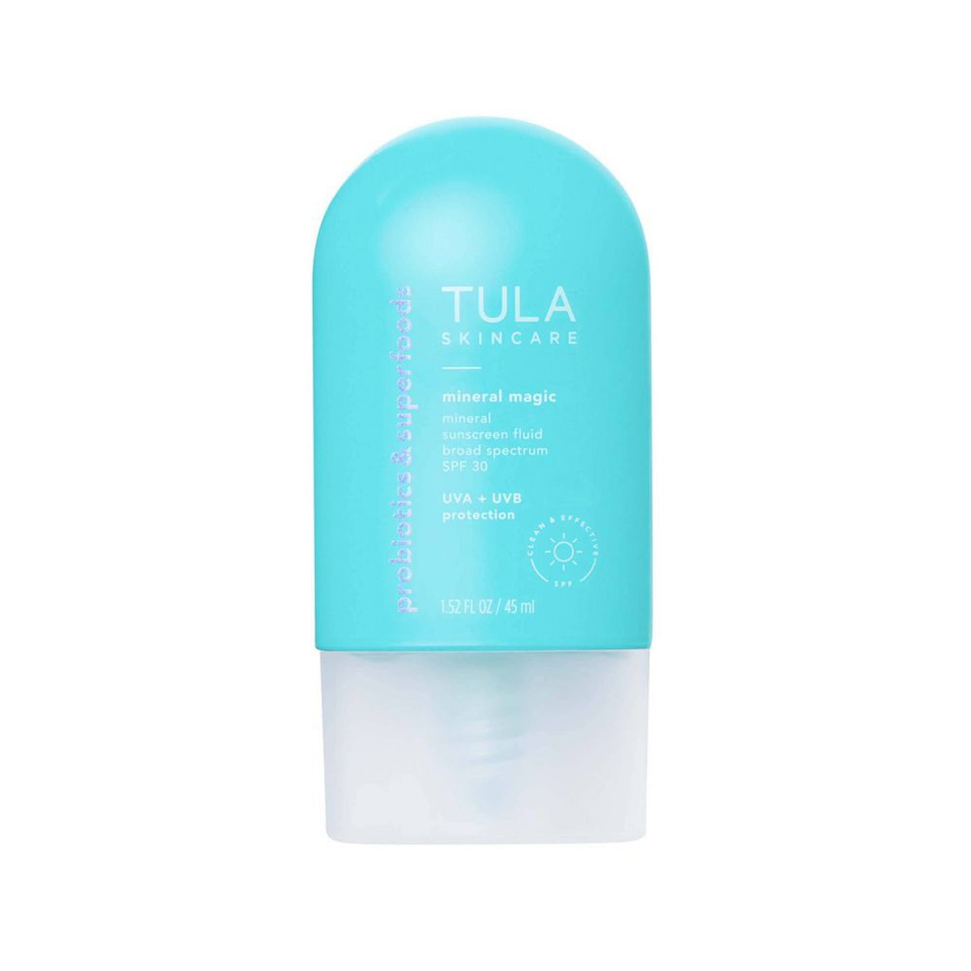 Tula Skincare Mineral Magic Fluido protector solar mineral sin aceite de amplio espectro SPF 30 1.53 oz