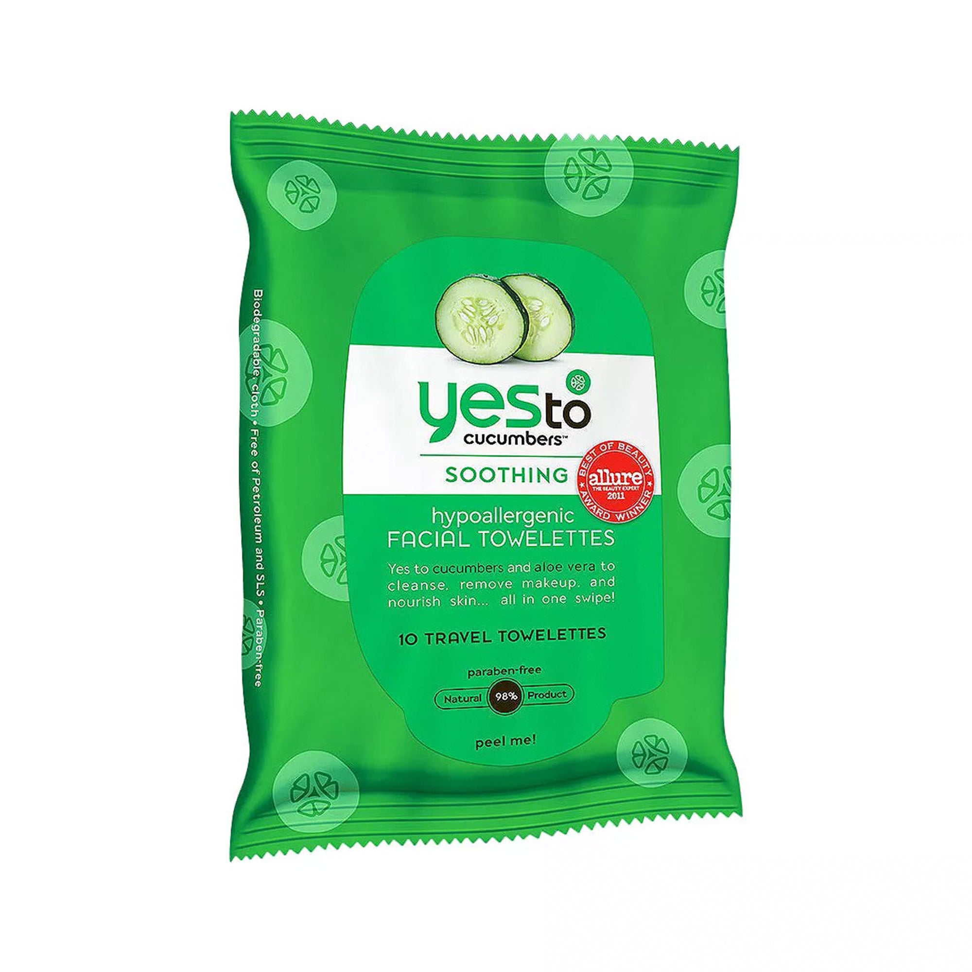 Yes To Cucumbers Facial Wipes Trial Size, 10ct