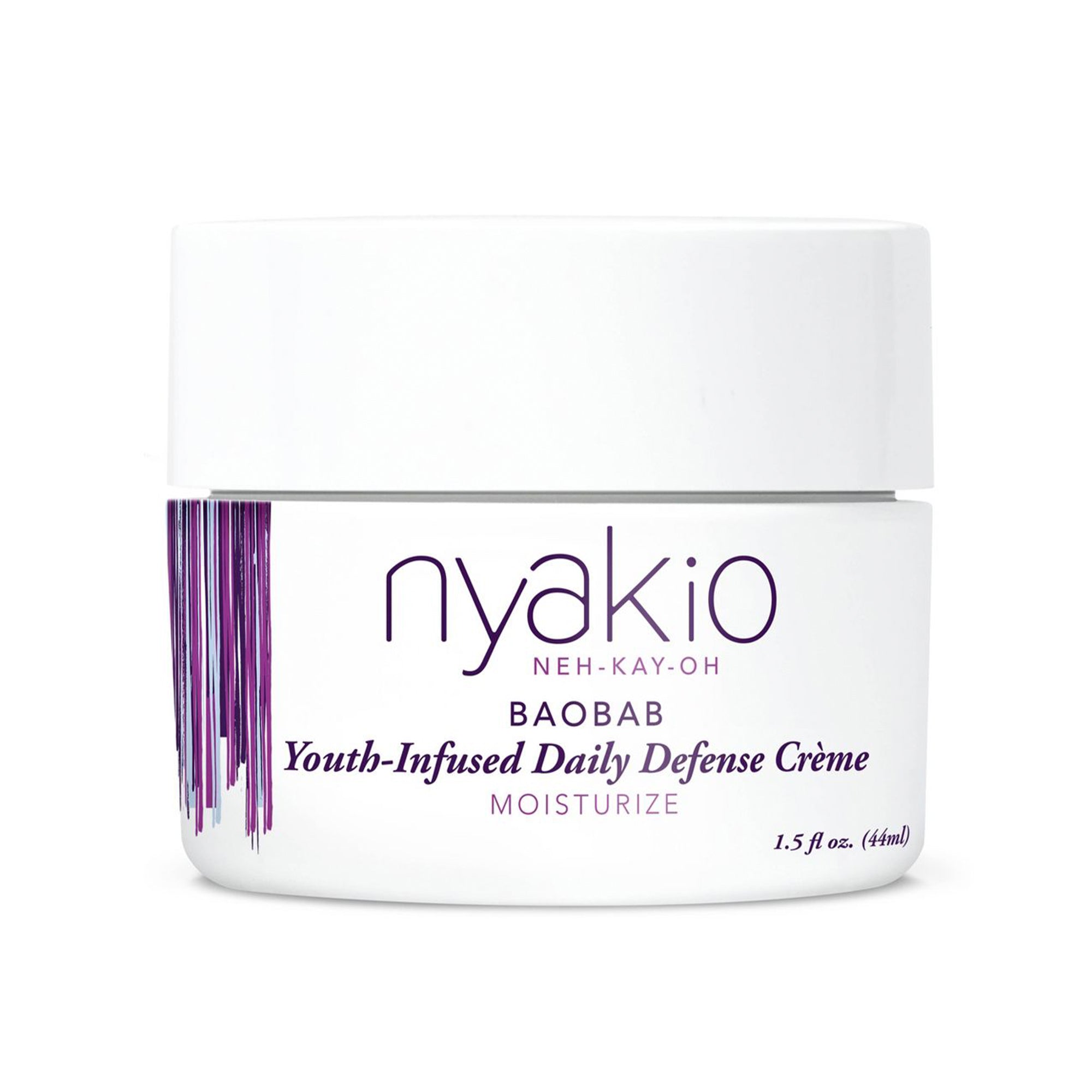 Nyakio Baobab Crema de defensa diaria con infusión juvenil, 1.5 fl oz