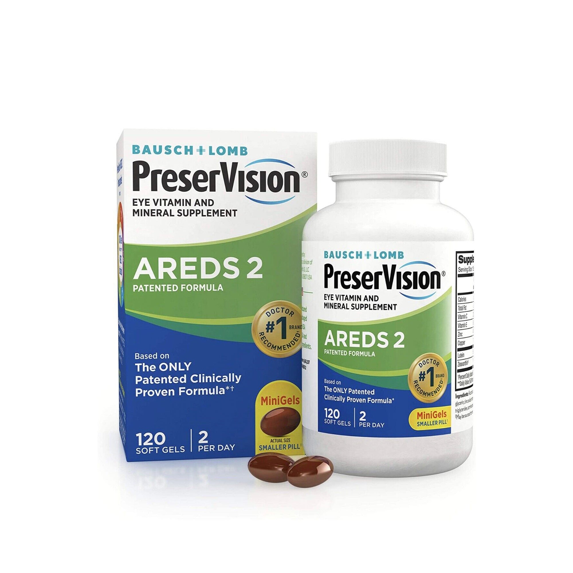 PreserVision Areds 2 Eye Vitamin and Mineral, 120 Softgels